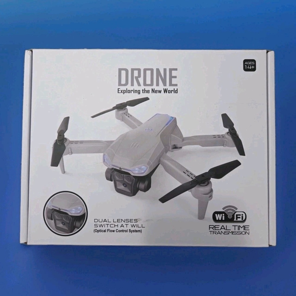New Drone Dual Lenses Switch at Will  WiFi Real Time Transmission Grey
